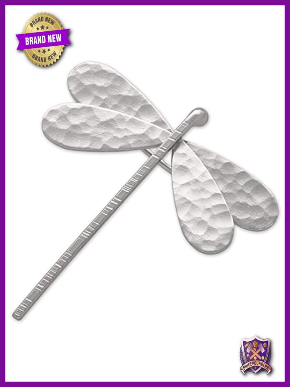 925 Sterling Silver Dragonfly Brooch Handmade Greece Statement Pin